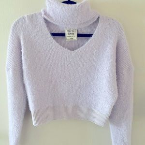 NWT Forever 21 cropped lilac sweater